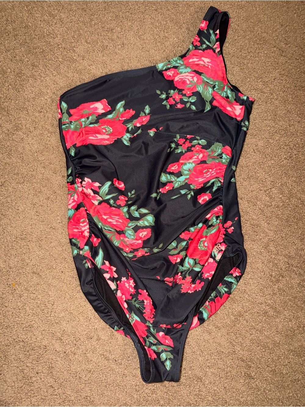 Albion Black One-Shoulder Swimsuit